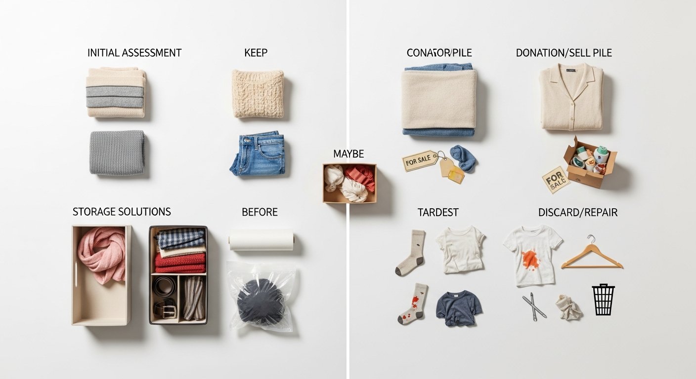 how to declutter wardrobe - photo 2 illustration