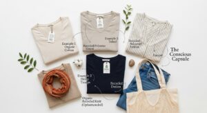 Featured illustration of affordable, sustainable women's fashion, beauty and accessories
